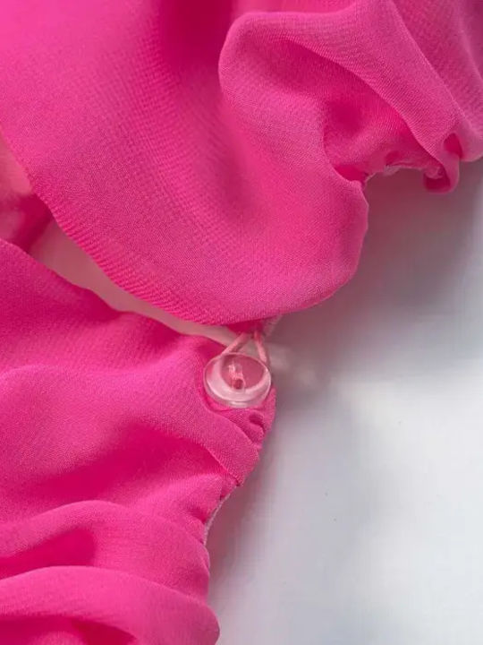 Children's Dress Sleeveless Set with Accessories Fuchsia