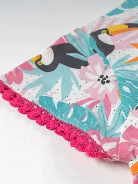 Kinderkleid Kurzärmelig Blumen Hellblau