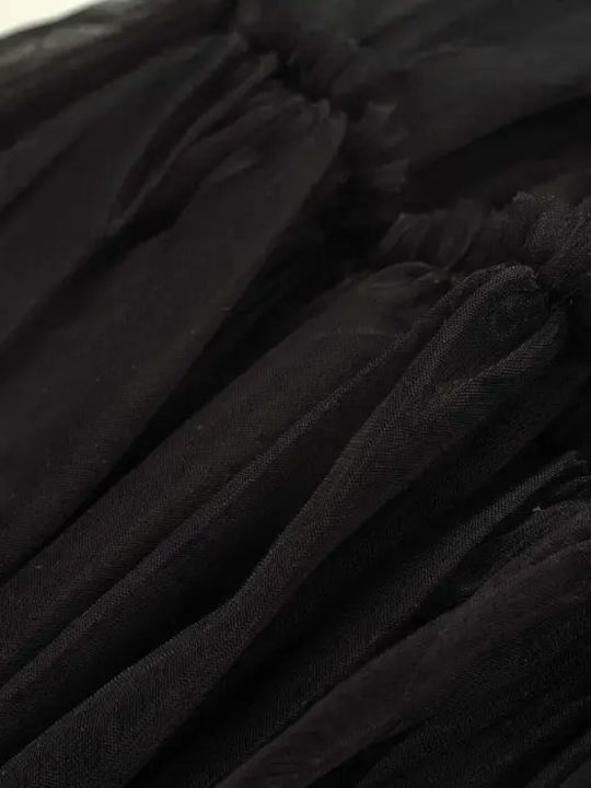 Children's Dress Long Sleeve Tulle Black