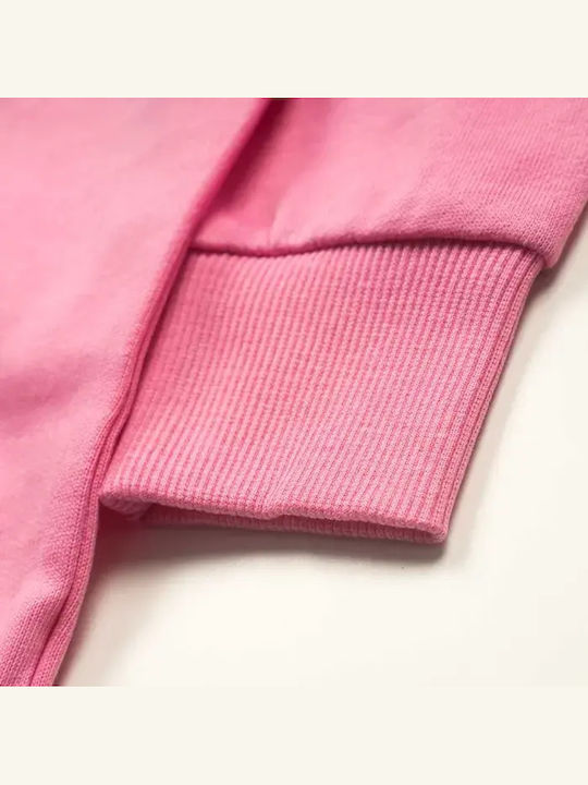 Παιδικό Φόρεμα Φούτερ Μακρυμάνικο Jelly Pink