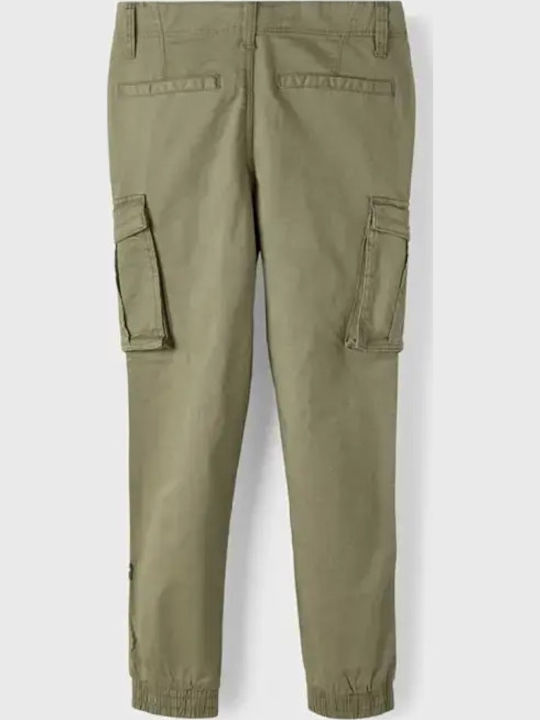 Kids' Cargo Fabric Pants Deep Lichen Green