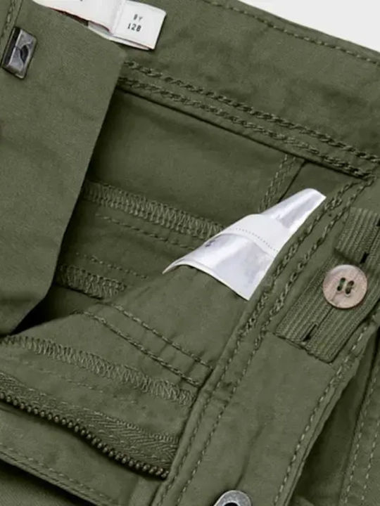 Kids' Cargo Fabric Pants Deep Lichen Green