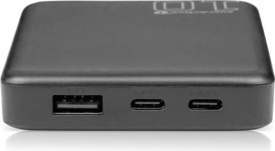 everActive EB-11QB Power Bank 10000mAh 20W mit USB-A Ausgangsanschluss und 2 USB-C Ausgangsanschlüsse Schnellladung Schwarz