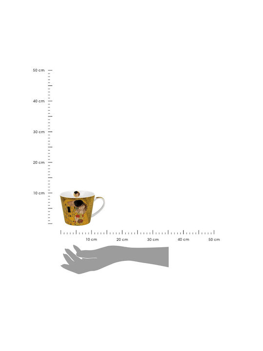 Kiss Κούπα από Πορσελάνη Μπεζ 600ml
