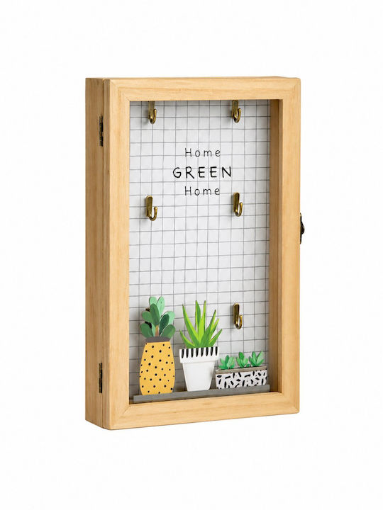 Wooden Wall Key Holder 20x5x30cm