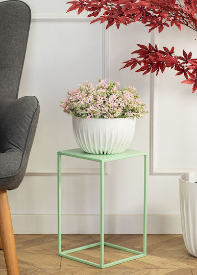 HowHomely Green Metal Plant Stand 24x24x40cm