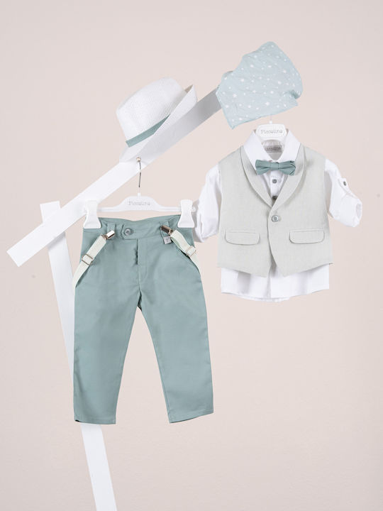 Piccolino Baptism Suit for Boys Nico Nico Green