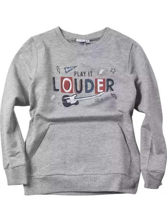 Fleece Kinder-Sweatshirt mit Taschen Gray