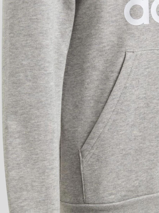 Kids Sweatshirt with Hood and Pockets Gray Trefoil