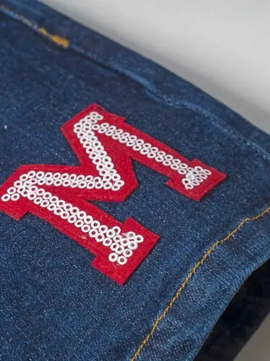 Kinder Latzrock aus Jeans Blau