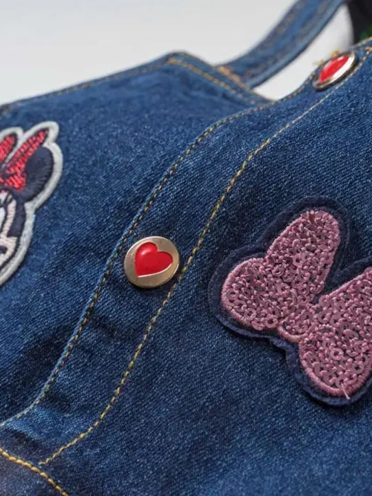 Kinder Latzrock aus Jeans Blau
