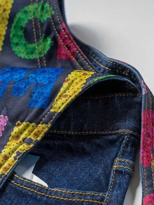 Kinder Latzrock aus Jeans Blau