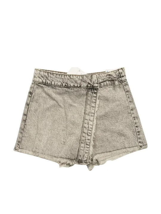 Kids' Denim Skirt Gray