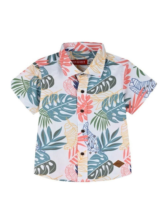 Kids Floral Short-sleeved Shirt Green