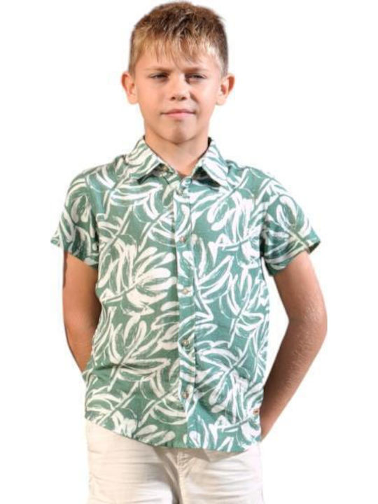 Kids Floral Short-Sleeved Multicolour Shirt
