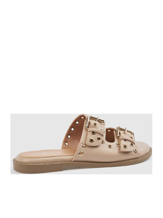 Women's Flat Sandals Beige