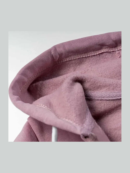 Kids Cardigan Sweatshirt Knitted with Hood Lilac