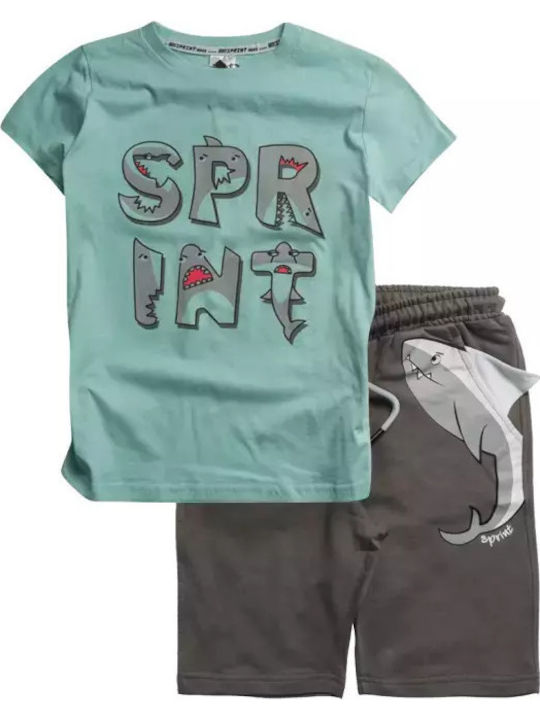 Kids' Set with Shorts Summer 2pcs Aqua