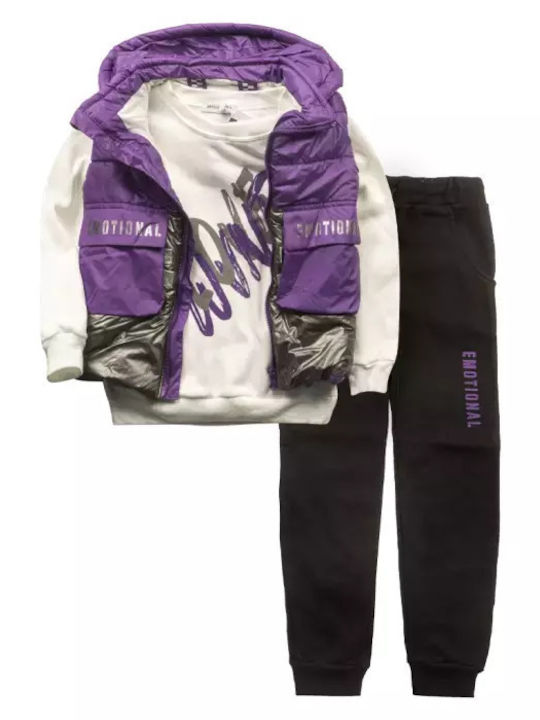 Kinder-Set mit Hose & Jacke Winter 3Stück Lila