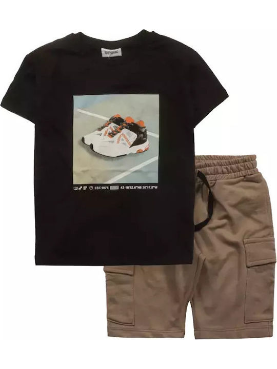 Kids' Set with Shorts Summer 2pcs Black