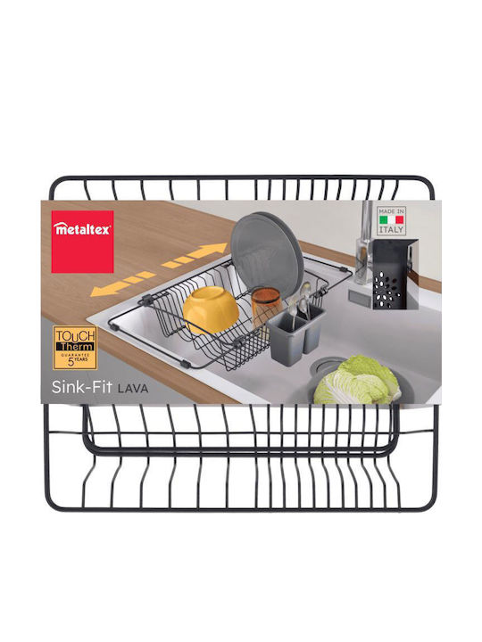 Metaltex Lava Στραγγιστήρι Νεροχύτη Μεταλλικό Μαύρο 59x30cm