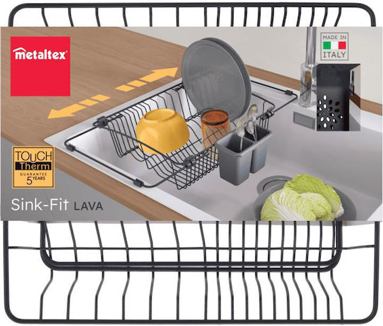 Metaltex Lava Отцедник За Мивка От Метал Черен 59x30см