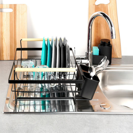 Vilde Metallic Black Sink Strainer 45x33x18cm