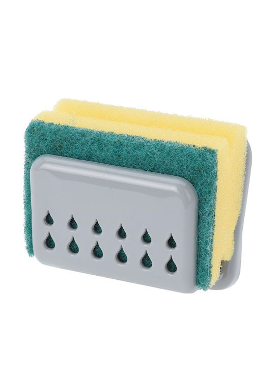Excellent Houseware Θήκη για σφουγγάρι από Πλαστικό Γκρι 8x6cm