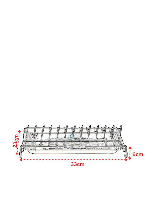 Tekno-Tel Cabinet Dish Rack Plastic in Gray Color 23x33x6cm