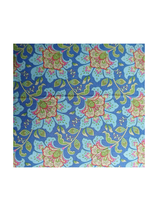 Oxygen Διακοσμητική Μαξιλαροθήκη Eco Text Fabric Μπλε 45x45εκ.