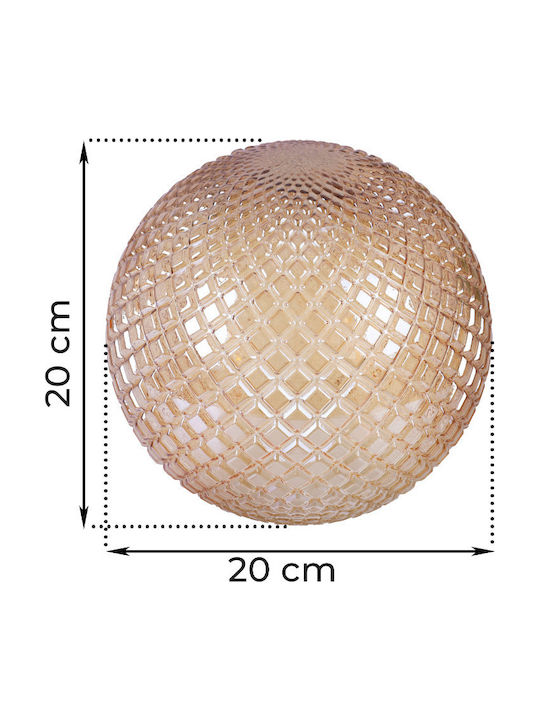 Cannes Honey Glass Shade Ball 20cm