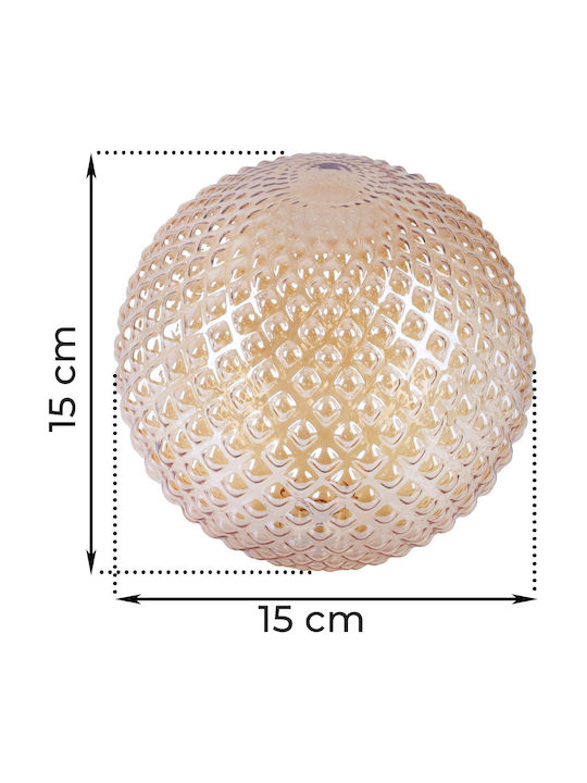 Cannes Honey Glass Shade Ball 15cm