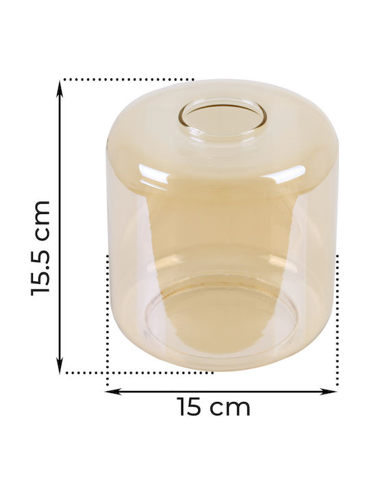 Novalja Honig Glas Lampenschirm 1 Zylinder