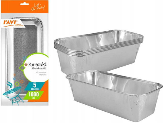 Aluminum Baking Tin 1000 Ml Set 5