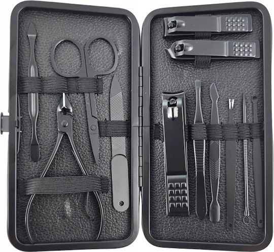 Ecarla Nagelzubehör Set In Case 12 Stück Schwarz Ak21