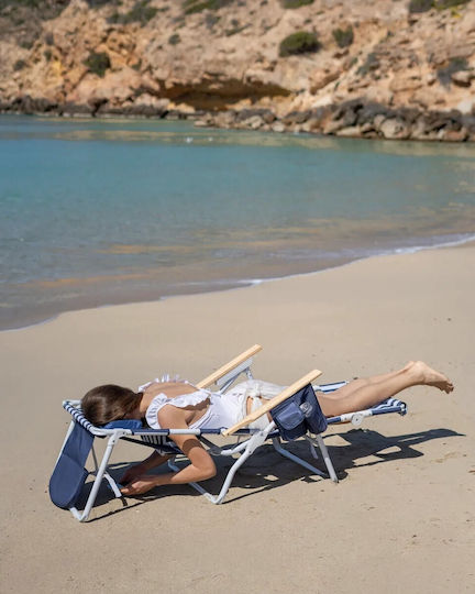 Flamingueo Beach Chair Aluminium Blue Waterproof 73.2x67.3x101.3cm
