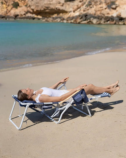 Flamingueo Beach Chair Aluminium Blue Waterproof 73.2x67.3x101.3cm