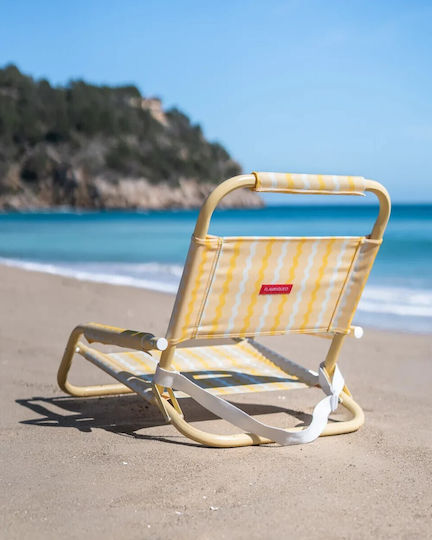 Flamingueo Beach Chair Aluminium Yellow Waterproof 75x55x54.5cm