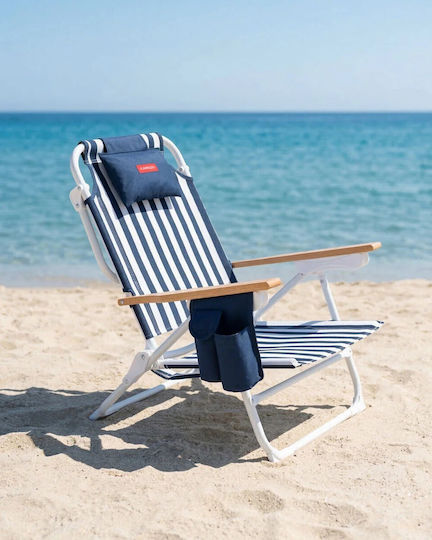Flamingueo Beach Chair Aluminium Blue Waterproof 64x61x78cm