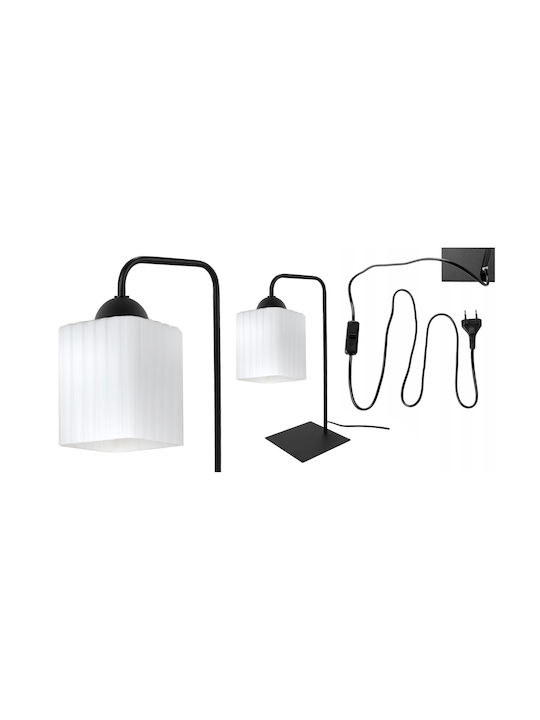 Light Home Lampă de Masă pentru Soclu E27 cu Abajur Negru și Bază