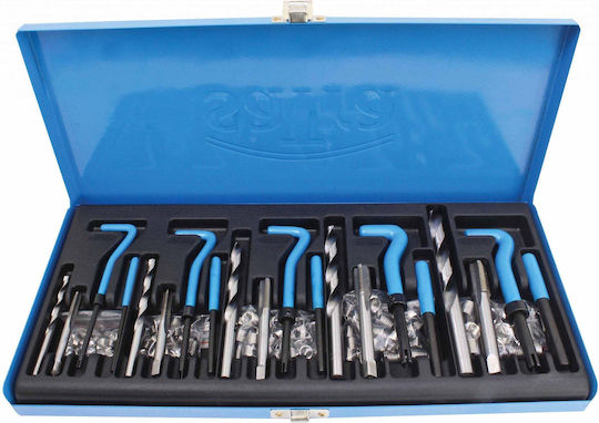 Thread Repair Kit M5-M12 Stainless Inserts Drills Hand Taps HSS 131 Pieces
