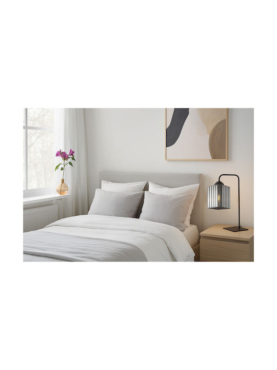 Light Home Table Lamp for E27 Fitting with Black Shade and Base