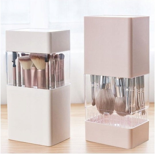 ecarla Make-up Zubehör Aufbewahrungskoffer für Kosmetika Rosa 12 Stück