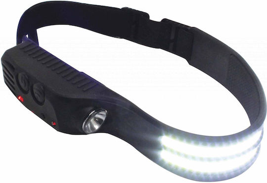 Satra Rechargeable LED Head Flashlight IPX4 with Maximum Brightness 350lm