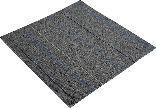 vidaXL Set Plastic Floor with 36 Gray Tiles