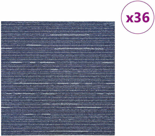 vidaXL Σετ Πλαστικό Δάπεδο με 36 Πλακάκια Μ50xΠ50εκ. Μπλε