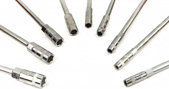 Set Chei Tubulare 6-14mm Mâner T 9 Bucăți