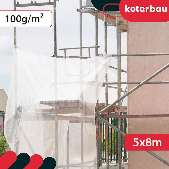 Kotarbau Водоустойчив Покривка 120гр/м² 8x2м Лек Тип Прозрачен