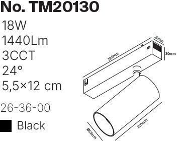 Inlight LED Decken- und Wandleuchte in Schwarz Farbe