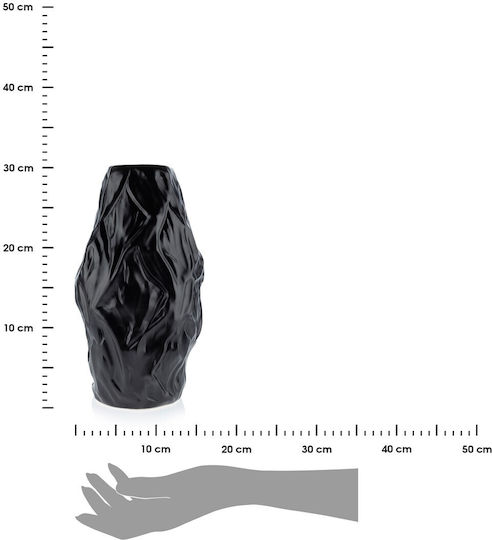 HowHomely Keramik Vase Schwarz